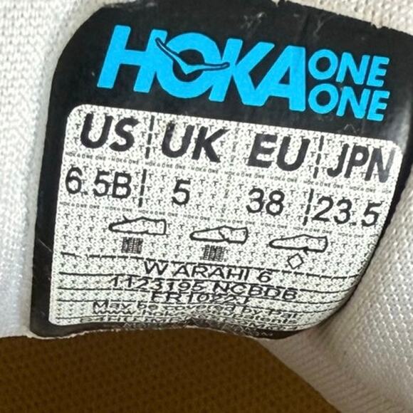 Hoka One One Arahi 6 Sunset Orange/White Women Running Sneakers- SZ 6.5 B - Picture 13 of 13